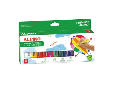 Tempera plakkaatverfstick set van 12 stuks