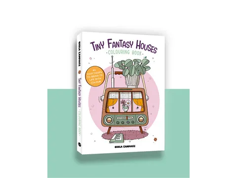 Kleurboek MUS Tiny Fantasy Houses 80 pagina's