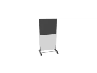 scheidingswand,HxB 1545x800mm,Bl-wit,BN8010-antraciet - 2
