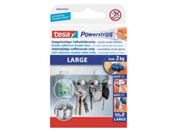 Kleefstrips tesa Powerstrips LARGE dubbelzijdig 2kg 10 stuks