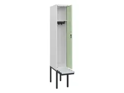 locker met bank,HxBxD 1950x300x815mm,1vak,vak B 300mm,cilinderslot