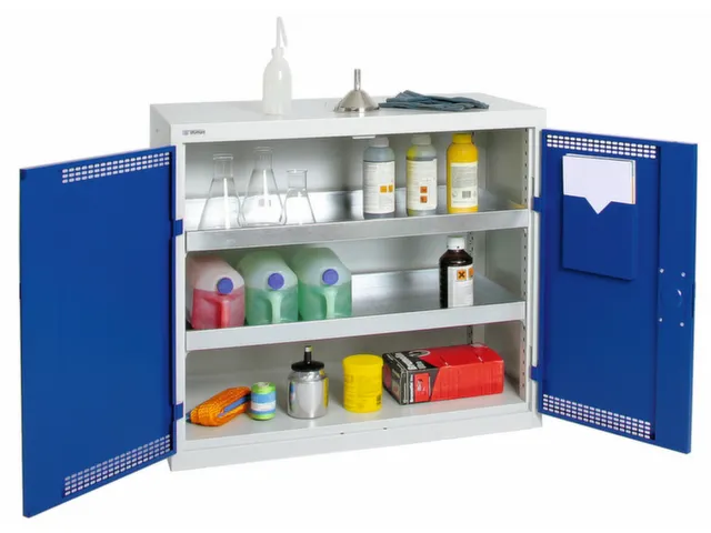 Milieukast Plaatstaal Grijs Blauw Ventilatie 900x1000x500mm