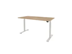 Dextro Basic Zit-sta Bureau Elektrisch 180x90 honey castello 25mm wit