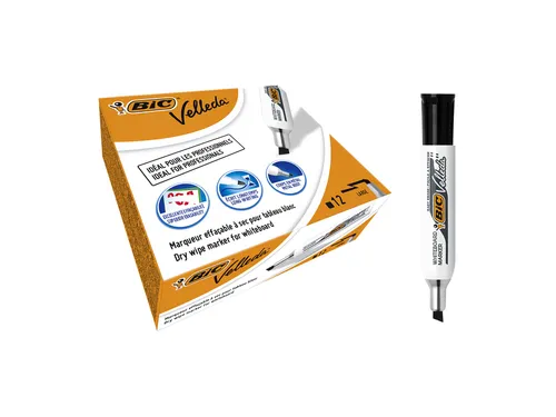 Viltstift Bic Velleda 1781 whiteboard schuin large zwart