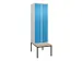 locker voor scheiding van kleding,HxBxD 2120x600x815mm,2vak