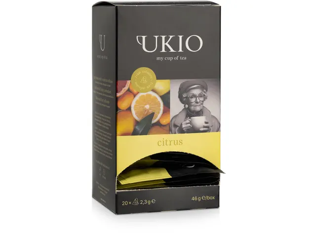 Ukio thee Citrus infusie 20 piramidezakjes individueel verpakt