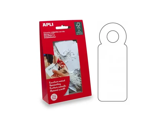 Apli 7004 Draadetiketten 7x19mm Wit, Etui Van 200 Stuks