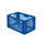 Euronorm-stapelbak 61l 320x600x400mm Wanden/bodem Opengewerkt Blauw