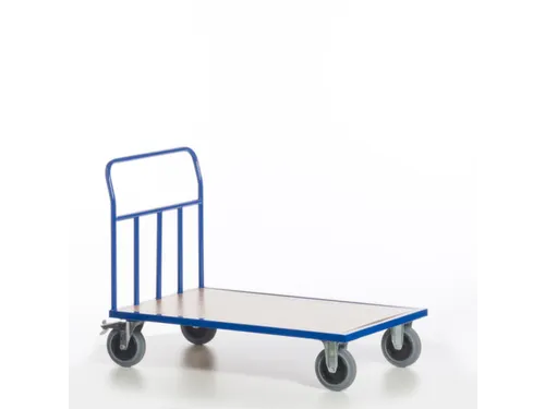 kopwandwagen,draagverm. 500kg,laadvl. LxB 1200x800mm,houtplaat,1wand