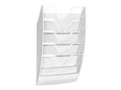 Wandfolderhouder CEP 5-vaks wit/transparant