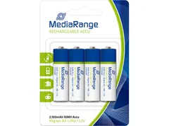 Mediarange Accu Mignon Batterijen 4-Pack Hr6 Oplaadbaar Aa 1,2V