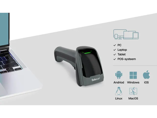 Barcodescanner Safescan 350-BT draadloos