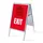 Stoepbord A1 complete set met print "EXIT" Rood