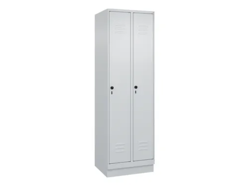 locker,HxBxD 1950x600x500mm,2vak,vak B 300mm,draaigrendel,sokkel