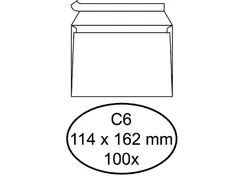 Envelop Quantore Bank C6 114x162mm 80gr Wit Zelfklevend