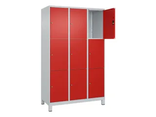 lockerkast,HxBxD 1950x1200x500mm,3x3vakken,vak B 400mm,cil.-slot - 1