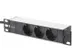 10'' Netwerk Set incl. 6HE Wandbehuizing Grijs Plank PDU 8-Port Switch