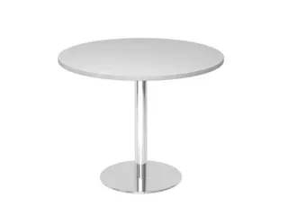 vergadertafel,HxØ 745x1000mm,rond,schotelvoet chroom,ronde buis - 1