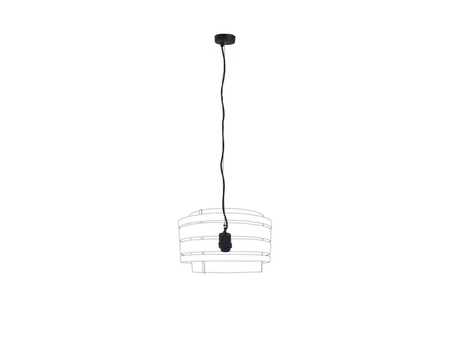Lampe suspendue Nextime Beam acier inoxydable noir 200 cm de câble