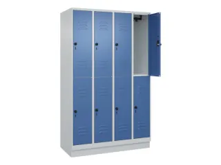 dubbeldekse locker,HxBxD 1950x1200x500mm,4x2vak.,vak B 300mm - 2