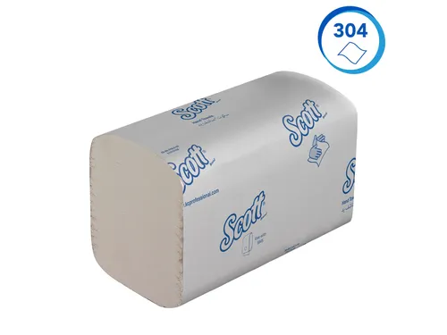 Handdoek Scott i-vouw 1-laags 21x20cm wit 15x304stuks 6689