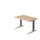 In hoogte verstelbaar bureau,HxBxD 680-850x1200x800mm,blad eiken