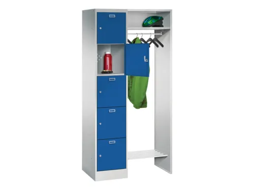 personeelsgarderobe cil.slot 1950x850x500mm 1x5 vakken 400mm RAL5010