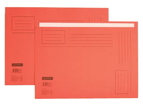 Vouwmap Quantore A4 ongelijke zijde 230gr rood