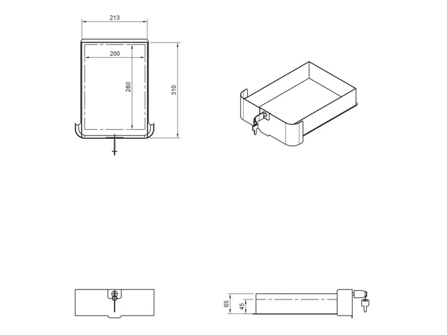 Bento desktop locker 500 Wit