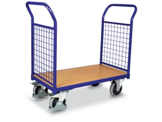 Platformwagen 400kg 880x500mm 2 Gaaskopwanden Ral 5010 Beuken - 2