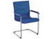 Beklede Stoel Swingframe Verchroomd Blauw Kunstleer Armleuningen