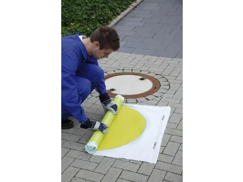 putafdekking,olie-/chemicaliënbestendig,HxØ 13x850mm,PU,geel
