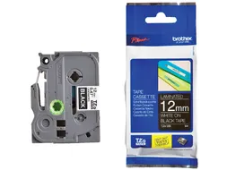 Labeltape Brother P-touch TZe-335 standaard 12mm wit op zwart