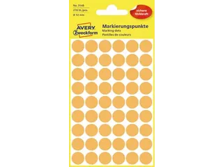 Avery Zweckform Ronde etiketten diameter 12 mm lichtoranje 270 stuks - 1