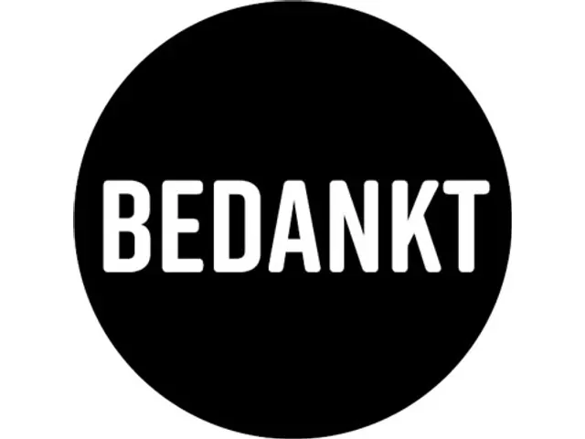 KP Sticker rond 40mm "BEDANKT" zwart/wit 250 stuks