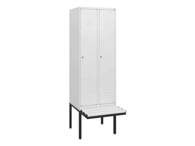 locker met bank,HxBxD 1950x600x815mm,2vak,vak B 300mm,cil.-slot