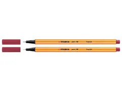 Fineliner STABILO point 88/50 donker rood 0.4mm