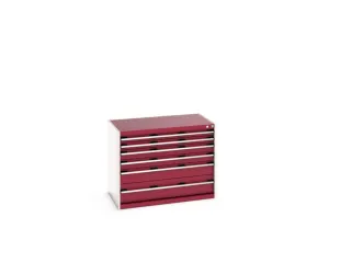 ladekast HxBxD 800x1050x650mm 6laden RAL7035 front RAL3004 - 8