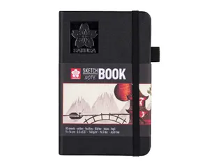 Schetsboek Sakura 80 witte vellen 140gr 90x140mm zwart - 1
