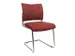 Chaise visiteur Tissu bordeaux Assise 480x450mm Cadre traineau