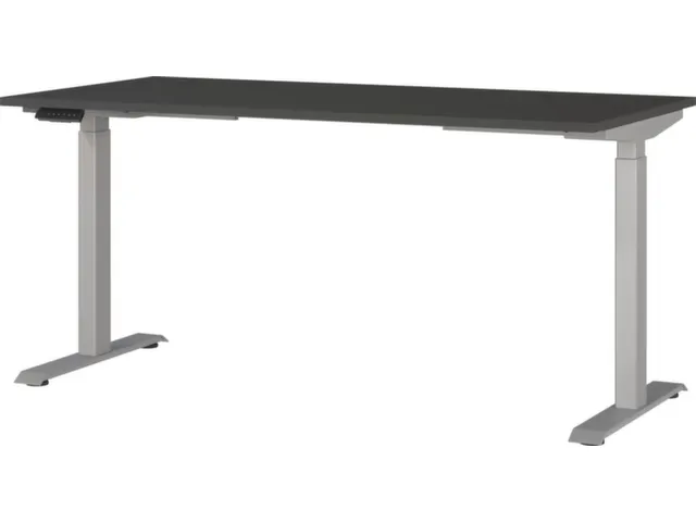 Elektrisch ihv bureau,HxBxD 720-1200x1600x800mm,blad grafiet