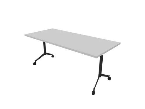 klaptafel,HxBxD 750x1800x700mm,hoekig,T-voet donkergrijs,ovale buis