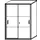 schuifdeurkast HxBxD 1150x800x430mm romp onyxgrijs decor front esdoorn