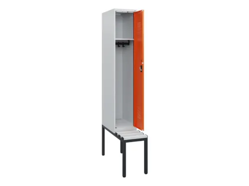 locker met bank,HxBxD 1950x300x815mm,1vak,vak B 300mm,cilinderslot