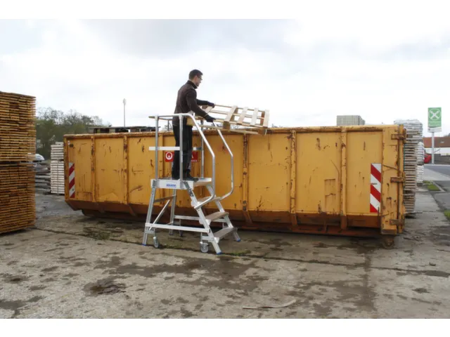 DiscountOffice Bordesladder Aluminium Bordes H 0.95m 4treden Incl. Bordes