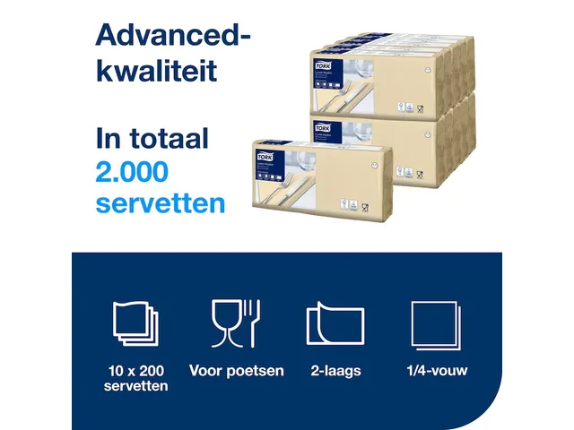 Tork 477206 Lunchservet Advanced Zand 33x33cm