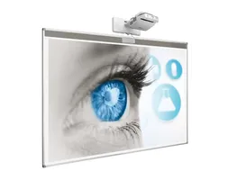 Projectiebord 128x201cm Enkelvlaks 16:10 mat wit finger touch