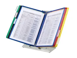 Zichtpanelensysteem Tarifold Bureauset A4 Grijs met 10 tassen Assorti