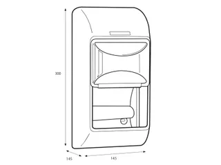 Toiletpapierdispenser Katrin duo wit 92384 - 3