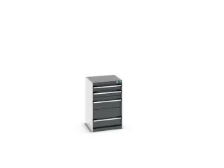 ladekast HxBxD 800x525x525mm 4laden romp RAL7035 front RAL7016 - 7